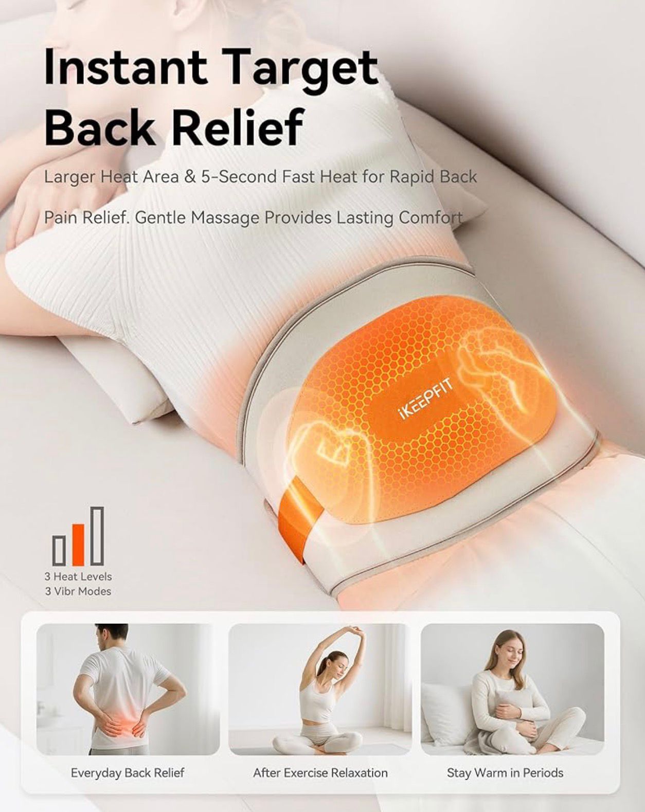 IKEEPFIT Portable Heating Pad for Back