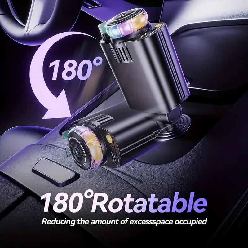 5-in-1 Car Charger with Ambient LED Lighting