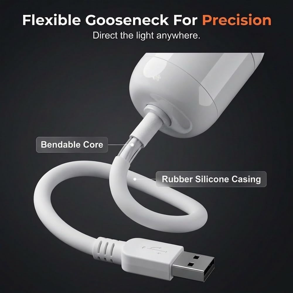 2-in-1 Mini Galaxy Star Projector, USB Portable Starry Sky Projector Night Light with Flexible Gooseneck, 360° Rotating LED Star Projector Lamp for Bedroom, Car Interior (1 slide)