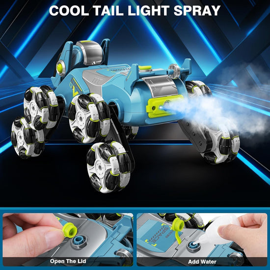 8-Wheel RC Stunt Robot Dog