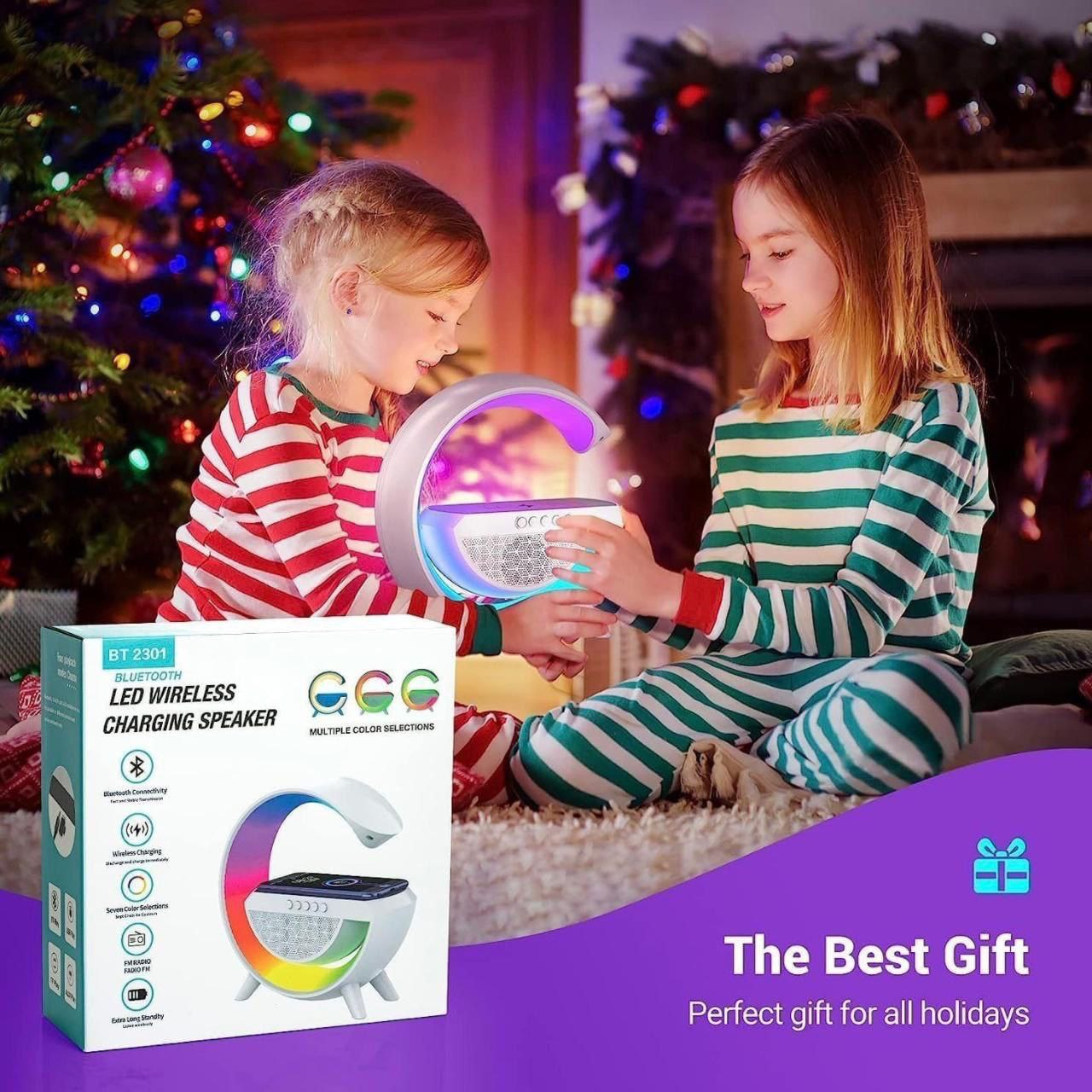 3 IN 1 MULTIFUNCTION G SHAPE LED BLUTOOTH SPEAKER